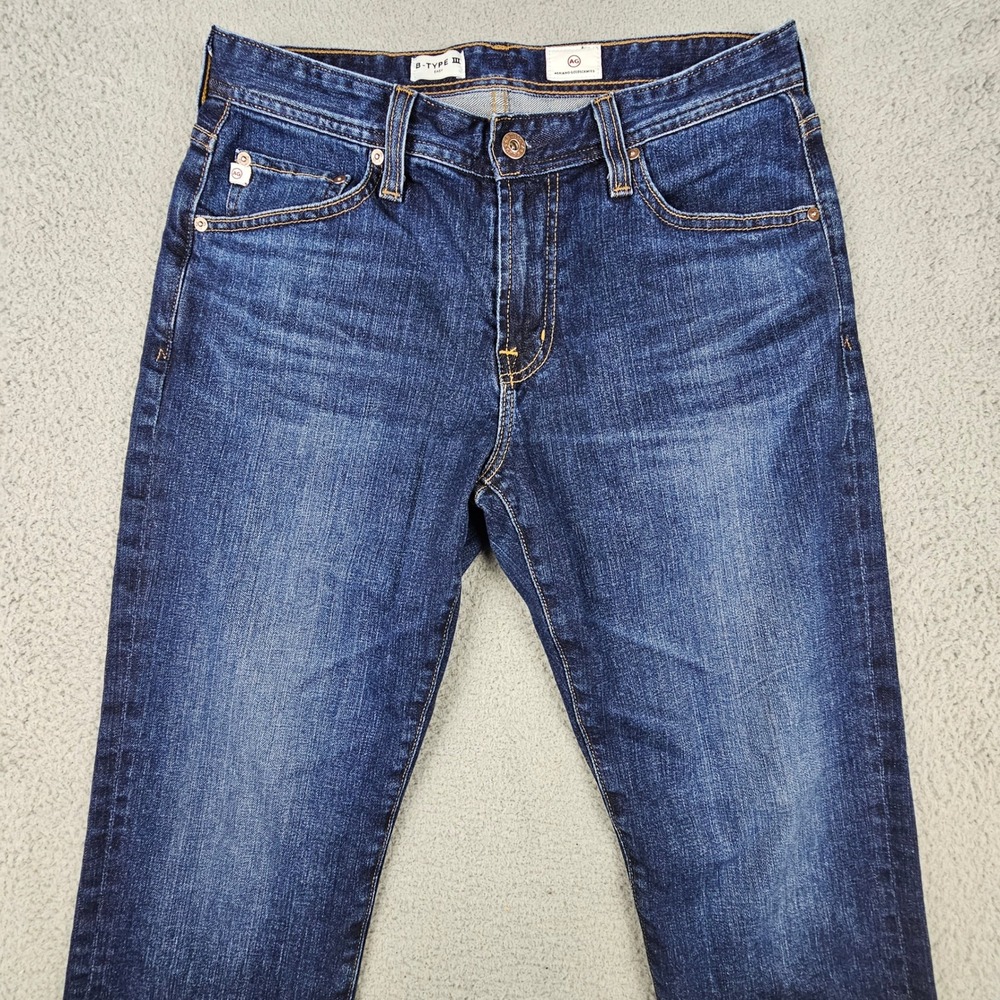 AG Adriano Goldschmied B-Type III Jeans Mens‎ 31x32 Dark Wash Straight Leg USA